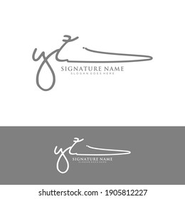 YZ Initial letter handwriting and signature logo.