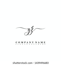 YZ Initial luxury handwriting logo vector