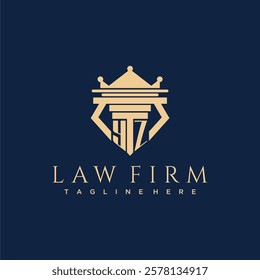 YZ initial monogram logo for lawfirm vector design