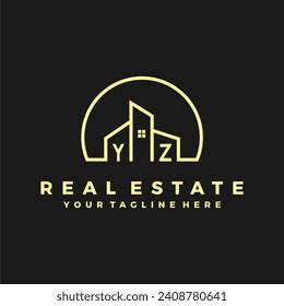 YZ initials homes modern building company logo vector.eps
