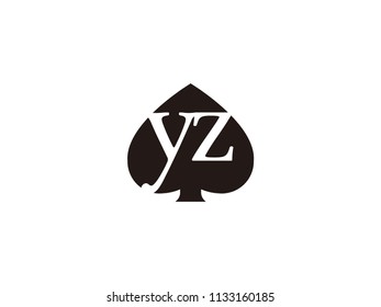 The yz initials logo inside the black shovel