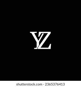  Logo de la letra YZ diseño creativo con gráfico vectorial, logo YZ simple y moderno.