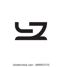 yz letter simple for logo company. a modern vector design