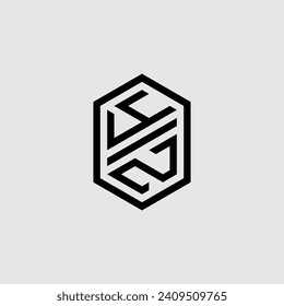 YZ line geometric monogram with high quality professional design that will print well