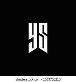 yz logo monogram with emblem style isolated on black background