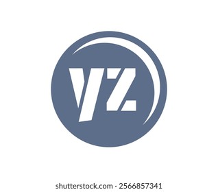 YZ sport emblem or team logotype. Ball logo with a combination of Initial letter Y and Z for balls shop, sports company, training, club badge. Vector illustration.