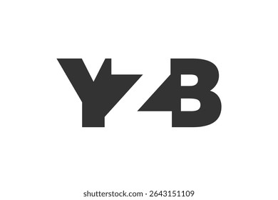 YZB logo design. Initial letter Y Z B bold font style for tech startups, consulting, corporate branding. Creative company name, headlines typography identity, trendy logotype. Vector illustration.