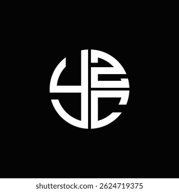 YZC logo YZC icon YZC monogram YZC letter minimalist Circle flat Unique modern abstract logo design.
