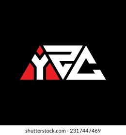 YZC triangle letter logo design with triangle shape. YZC triangle logo design monogram. YZC triangle vector logo template with red color. YZC triangular Simple, Elegant, and Luxurious Logo