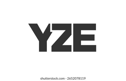 Plantilla de diseño de logotipo YZE con texto fuerte y moderno en negrita. Logotipo de Vector inicial basado en tipografía simple y mínima. Identidad de empresa de moda ideal para la presencia de la marca de las empresas.