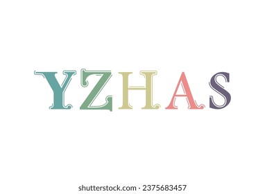 Y.Z.H.A.S logo vector . set collection. font alpabet