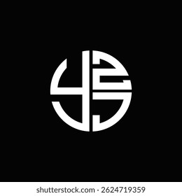 YZJ logo YZJ icono YZJ monograma YZJ letra minimalista Círculo plano Diseño de logotipo abstracto moderno único.
