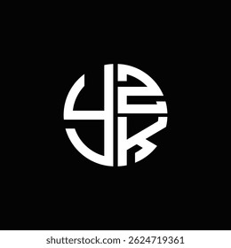 YZK logo YZK icon YZK monogram YZK letter minimalist Circle flat Unique modern abstract logo design.

