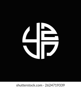 YZP logo YZP icon YZP monogram YZP letter minimalist Circle flat Unique modern abstract logo design.
