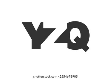 YZQ logo design. Initial letter Y Z Q bold font style for tech startups, consulting, corporate branding. Creative company name, headlines typography identity, trendy logotype. Vector illustration.