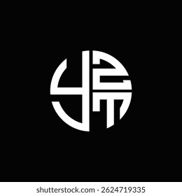 YZT logo YZT icon YZT monogram YZT letter minimalist Circle flat Unique modern abstract logo design.
