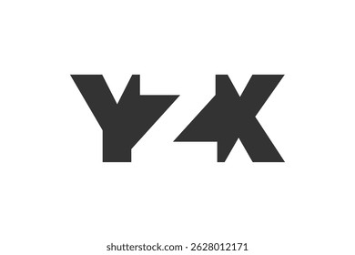 YZX logo design. Initial letter Y Z X bold font style for tech startups, consulting, corporate branding. Creative company name, headlines typography identity, trendy logotype. Vector illustration.