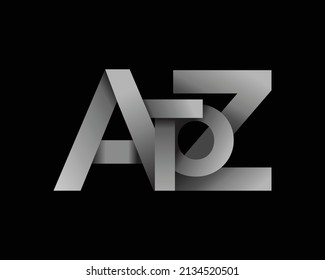 a a z Icono del vector de diseño con logotipo 3d. Plantilla de alfabeto 3d creativa y moderna.