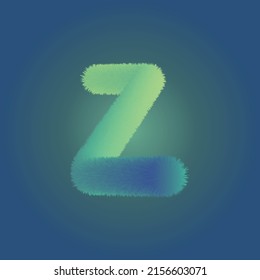 Alfabeto vectorial amarillo Z 3d