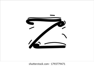 Z abjad for Alphabet and Writing, illustration, vector abjad