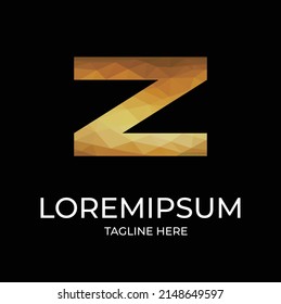 Vector de diseño de logotipo de oro abstracto Z
