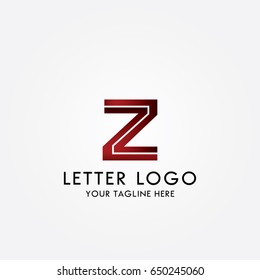 Z abstract letter concept logo template. Vector letter logo.
