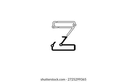 MONOGRAMA DEL LOGOTIPO DE LA LETRA ABSTRACTAS Z