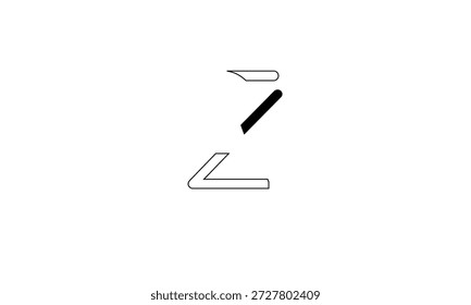 MONOGRAMA DEL LOGOTIPO DE LA LETRA ABSTRACTAS Z