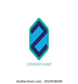 Z abstract logo design vector blue logo design creative
