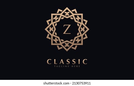 Z abstract monogram vector logo template