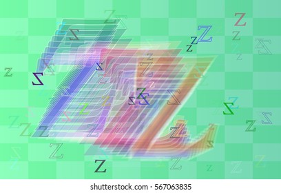 Z Alphabet art elements