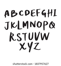A to Z alphabet handwriting vector illustration