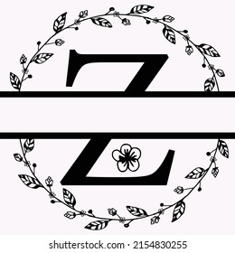 Z Alphabet kids split space abstract monogram vector logo template