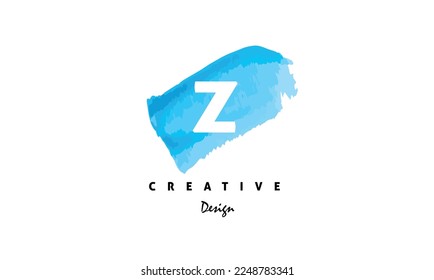 Z alphabet letter logo creative watercolor logo design vector eps file