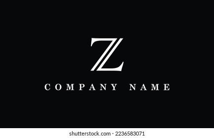 Z alphabet lettering creative minimal professional simple realistic vector black logo design