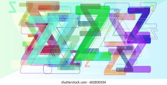 Z Alphabet pattern template