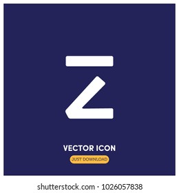 "Z" Alphabet Typographic Vector Icon Illustration