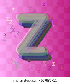 Z Alphabet vector texture