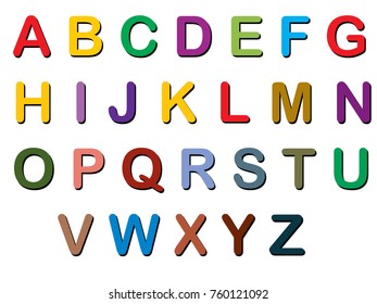 Set Colorful Alphabet Stock Vector (Royalty Free) 269023436 | Shutterstock