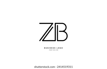  Z B , B Z, Z, B, Abstract Letters Logo monogram