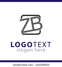 z b initial letter logo vector template