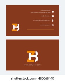 Z B letter logo design with card template