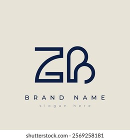 Z and B logo design. ZB abstract Letters Logo Monogram. This logo design is the process of creating a visual symbol that represents a brand, company, or individual.