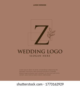 Z Beauty vector initial logo, handwriting logo of initial signature, wedding, fashion, jewerly, boutique, floral and botanical with creative template for any company or business.