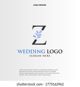 Z Beauty vector initial logo, handwriting logo of initial signature, wedding, fashion, jewerly, boutique, floral and botanical with creative template for any company or business.