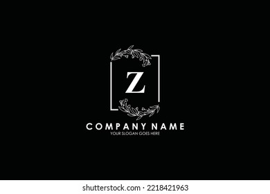 Z Beauty vector initial logo, handwriting logo of initial signature, wedding, fashion, jewerly, boutique, floral and botanical with creative template for any company or business.