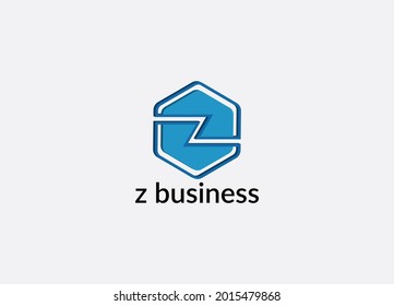 Z business abstract z letter modern logo design