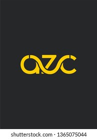 A Z C joint letters logo design template