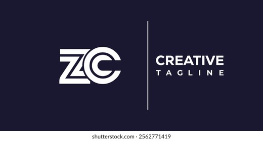 Z and C logo design. ZC abstract Letters Logo Monogram. This logo design is the process of creating a visual symbol that represents a brand, company, or individual.