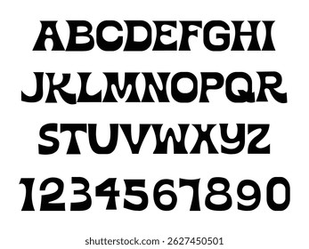 A to Z Capital Letters Alphabet – Simple Black Typography, Isolated on White Background, Vector Illustration